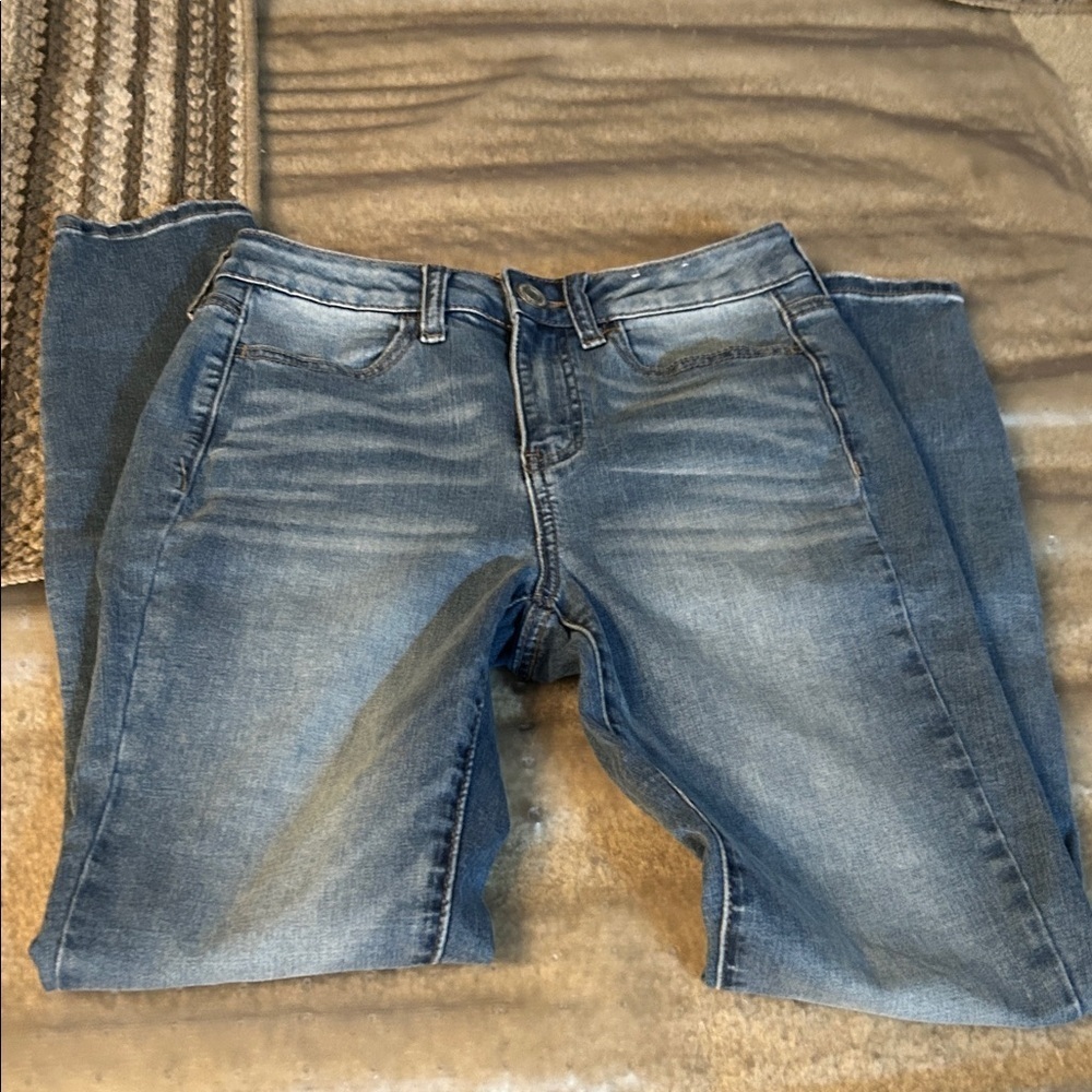 SO Women's Straight Leg Blue Jeans